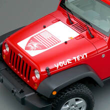 Ensemble de décalcomanies en vinyle pour capot avec écusson américain et texte personnalisé pour Jeep Wrangler_2