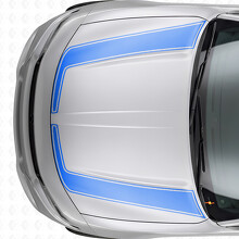Autocollant en vinyle à bandes de contour accentuées pour capot Dodge Charger 2015-2026_2