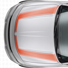 Autocollant en vinyle à bandes de contour accentuées pour capot Dodge Charger 2015-2026_4