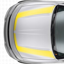 Autocollant en vinyle à bandes de contour accentuées pour capot Dodge Charger 2015-2026_5