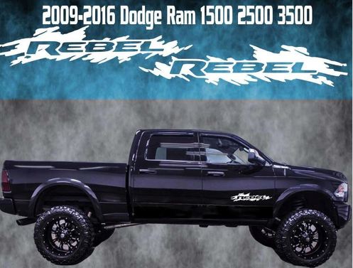 2009-2016 Dodge Ram rebelle badge de porte en vinyle graphique camion 1500 2500 3500