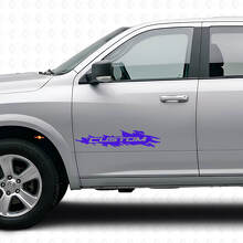 Autocollant vinyle de porte style éclaboussure personnalisé pour Dodge Ram Rebel 1500-3500 2009-2016_2