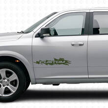 Autocollant vinyle de porte style éclaboussure personnalisé pour Dodge Ram Rebel 1500-3500 2009-2016_3