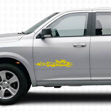 Autocollant vinyle de porte style éclaboussure personnalisé pour Dodge Ram Rebel 1500-3500 2009-2016_6