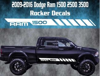 2009-2016 Dodge Ram Rocker Stripe vinyle autocollant graphique Racing 1500 Rebel Hemi