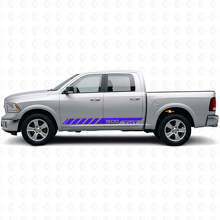 Déco Vinyle Personnalisée à Bandes Latérales Stroboscopiques pour Dodge Ram Rebel 1500 2009–2016_2