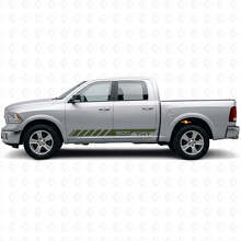 Déco Vinyle Personnalisée à Bandes Latérales Stroboscopiques pour Dodge Ram Rebel 1500 2009–2016_3