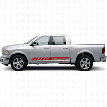 Déco Vinyle Personnalisée à Bandes Latérales Stroboscopiques pour Dodge Ram Rebel 1500 2009–2016_4