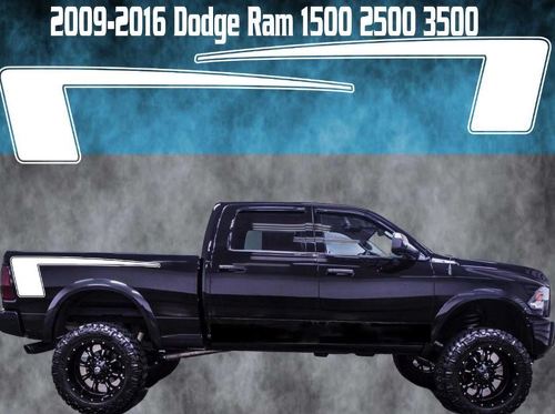 2009-2016 Dodge Ram Vinyle Decal Graphic Truck Bed Stripes Hemi Hockey Contour