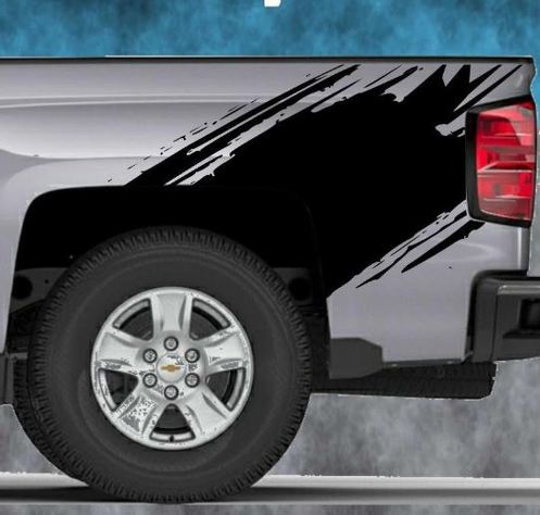 2014 2015 2016 Chevy Silverado vinyle autocollant autocollant Splash Graphic Stripe Wrap