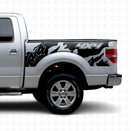 Autocollant latéral arrière en vinyle style tout-terrain 4x4 pour camion Musclecar 2010-2020