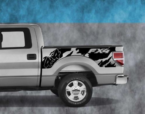 2010 2011 2012 2013 2014 - 2020 Ford camion lit vinyle autocollant autocollant F150 FX4 4x4 tout-terrain