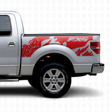 Autocollant vinyle latéral arrière style tout-terrain FX4 4x4 pour camion Musclecar 2010-2020_4