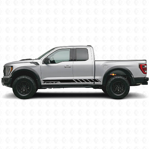 Autocollant Vinyle à Bandes Latérales Personnalisées à Damier pour Musclecar camion 2010-2020_1
