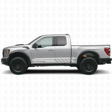 Autocollant Vinyle à Bandes Latérales Personnalisées à Damier pour Musclecar camion 2010-2020_5