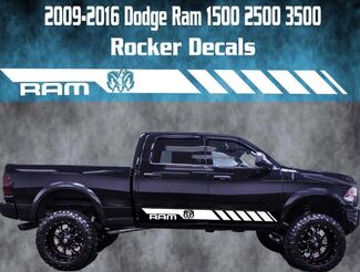 2009-2016 Dodge Ram Rocker Stripe vinyle autocollant graphique course rebelle fille