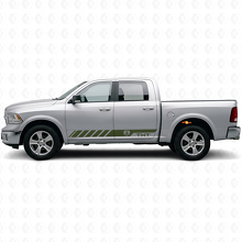 Autocollant en vinyle à bandes latérales style Hemi personnalisé pour Dodge Ram Rebel 1500 2009–2016_3