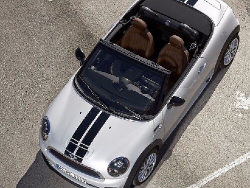 Kit d'autocollants vinyle à double bande pour capot et coffre pour MINI Cooper Roadster