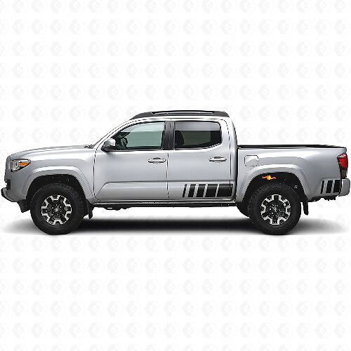 Kit d’autocollants vinyle bandes latérales style rétro pour Toyota Tacoma 2016