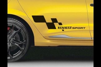 Autocollants RENAULT Sport Flag pour Clio Mégane