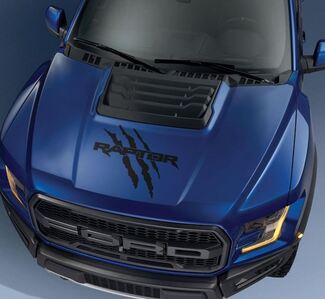 Ford F150 Raptor 2017 capot logo griffe graphique autocollant autocollant