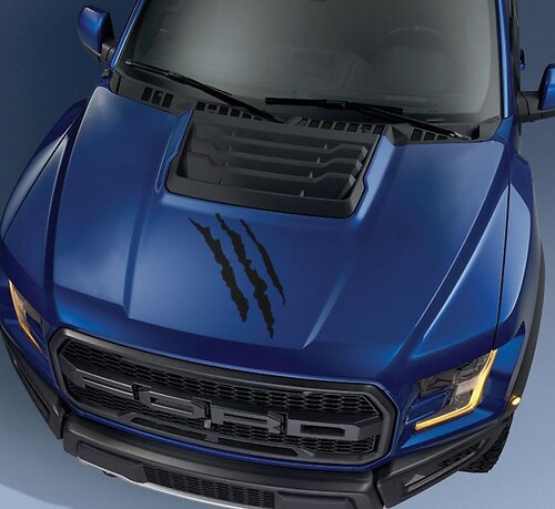 Autocollant en vinyle Claws Track Hood pour camion Musclecar power truck 2017
