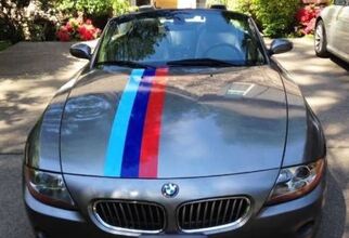 BMW décoloration queue drapeau et rayures rallye M couleurs pour BMW Z4 vinyle autocollant autocollant
