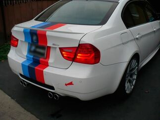 M couleurs Stripes Rally back trunk Racing Motorsport autocollant en vinyle pour BMW

