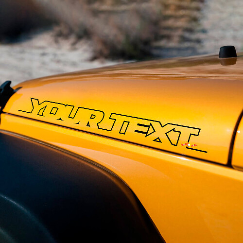 Jeu d'autocollants en vinyle lettrés pour capot latéral Jeep Wrangler Rubicon Sahara