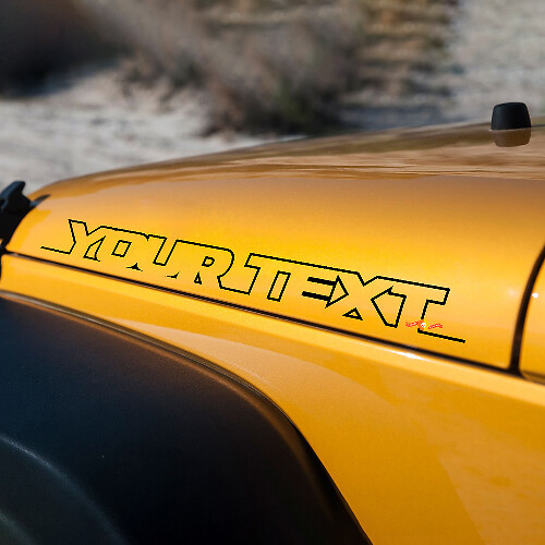 Autocollant en vinyle lettrage capot latéral pour Jeep Wrangler Rubicon Sahara
