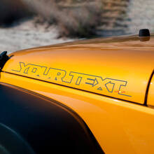 Jeu d'autocollants en vinyle lettrés pour capot latéral Jeep Wrangler Rubicon Sahara_2