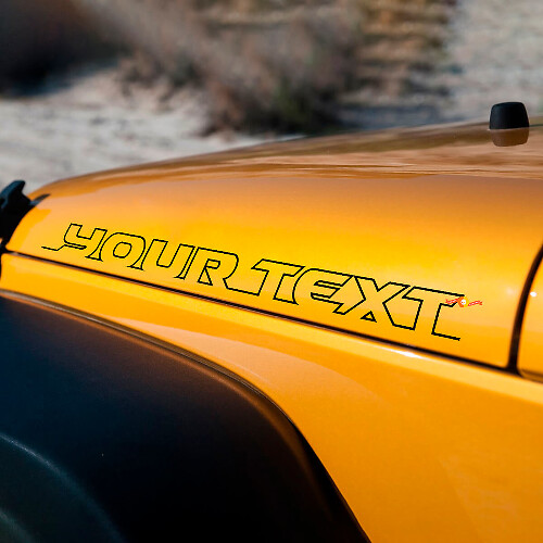 Autocollant Vinyle Lettrage Capot Latéral 2 pour Jeep Wrangler Rubicon Sahara