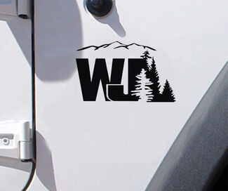 2 de Jeep WJ Design Decal Wrangler Stickers Stickers Logo choisissez la couleur.
