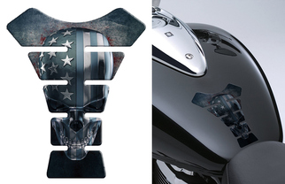 Crâne 3D Moto MOTO Gaz CARBURANT Réservoir Pad Protecteur Autocollant Emblème Decal