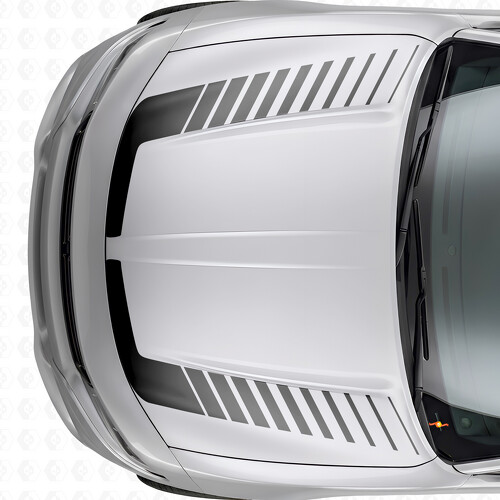 Autocollant Vinyle à Bandes d’Accent Style Stroboscopique pour Capot Dodge Charger 2015-2026