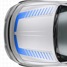 Autocollant Vinyle à Bandes d’Accent Style Stroboscopique pour Capot Dodge Charger 2015-2026_2