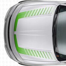 Autocollant Vinyle à Bandes d’Accent Style Stroboscopique pour Capot Dodge Charger 2015-2026_3