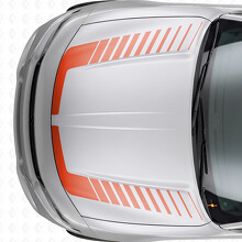 Autocollant Vinyle à Bandes d’Accent Style Stroboscopique pour Capot Dodge Charger 2015-2026_4