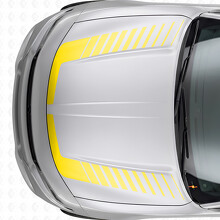 Autocollant Vinyle à Bandes d’Accent Style Stroboscopique pour Capot Dodge Charger 2015-2026_5