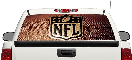 Autocollant vinyle logo NFL football américain pour lunette arrière