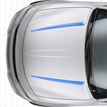 Autocollant Vinyle Capot Bandes Tnin Doubles pour Dodge Charger 2015-2026_2