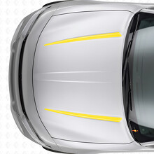 Autocollant Vinyle Capot Bandes Tnin Doubles pour Dodge Charger 2015-2026_5