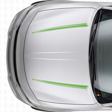 Autocollant en vinyle avec bandes doubles contour Tnin pour capot Dodge Charger 2015-2026_3