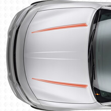 Autocollant en vinyle avec bandes doubles contour Tnin pour capot Dodge Charger 2015-2026_4