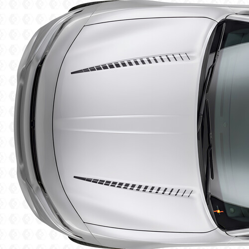 Autocollant vinyle capot à bandes stroboscopiques doubles pour Dodge Charger 2015-2026