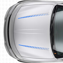 Autocollant vinyle capot à bandes stroboscopiques doubles pour Dodge Charger 2015-2026_2