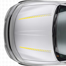 Autocollant vinyle capot à bandes stroboscopiques doubles pour Dodge Charger 2015-2026_5