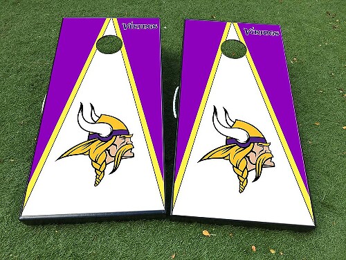 Ensemble de décalques en vinyle pour planche de cornhole style Vikings