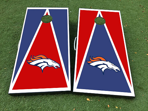 Ensemble d'autocollants en vinyle pour planche de cornhole Denver Horse
