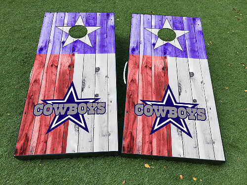 Ensemble de décalcomanies en vinyle pour planche de cornhole style Dallas Cowboys